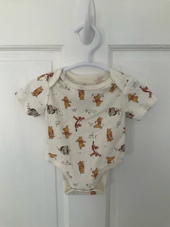 Disney Other - Disney Cream Winnie the Pooh & Tigger Short Sleeve Baby One-Piece